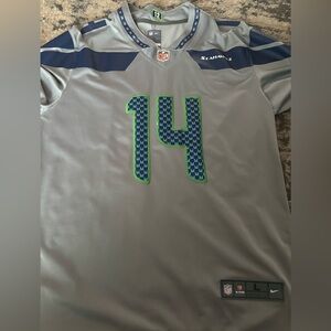NFL On-Field Gray Jersey with Blue Accents
